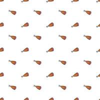 seamless meat pattern. vector doodle illustration with meat icon. pattern with meat