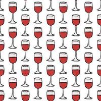 seamless wine pattern. vector doodle illustration with wine icon. pattern with wine