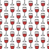 seamless wine pattern. vector doodle illustration with wine icon. pattern with wine