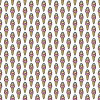 seamless ice cream pattern. vector doodle illustration with ice cream icon. pattern with ice cream