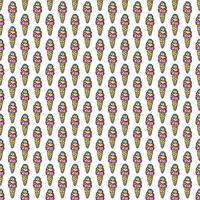 seamless ice cream pattern. vector doodle illustration with ice cream icon. pattern with ice cream