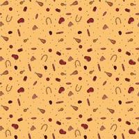 Seamless meat pattern. Colored meat background. Doodle vector illustration with meat products icons