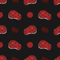 seamless meat pattern vector