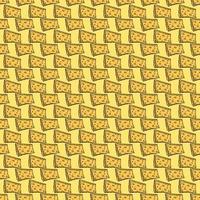 seamless cheese pattern. Doodle vector pattern with cheese icons. Colored cheese background