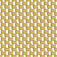 seamless cheese pattern. Doodle vector pattern with cheese icons. Colored cheese background