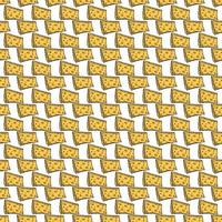 seamless cheese pattern. Doodle vector pattern with cheese icons. Colored cheese background