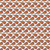 seamless meat pattern. vector doodle illustration with meat icon. pattern with meat