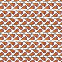 seamless meat pattern. vector doodle illustration with meat icon. pattern with meat