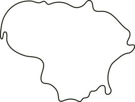 Map of Lithuania. Simple outline map vector illustration