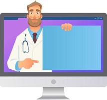 Online medicine concept vector