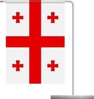 Georgia flag on pole icon vector