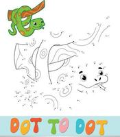 Dot to dot puzzle. Connect dots game. snake vector illustration