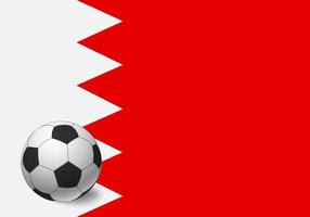 Bahrain flag and soccer ball vector