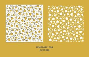 Template for laser cutting, wood carving, paper cut. Square pattern for cutting. Decorative panel vector stencil.