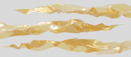 golden wave texture shiny sheet shiny surface luxury background 3D illustration photo