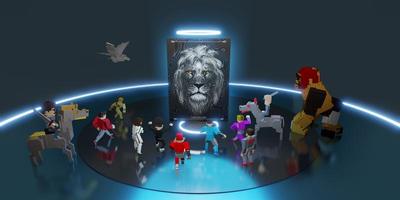 NFT on the sandbox NFTProjects Avatars on Metaverse  and NFT Art Gallery  3D Illustrations photo