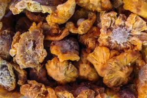 Lots of dried yellow figs at the farmers' market photo