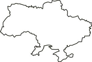 Map of Ukraine. Outline map vector illustration