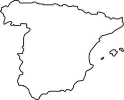 Map of Spain. Outline map vector illustration