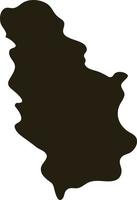 Map of Serbia. Solid simple silhouette map vector illustration