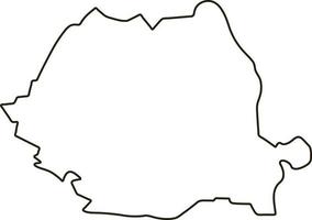 Map of Romania. Outline map vector illustration