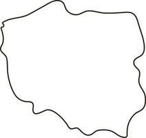 Map of Poland. Simple outline map vector illustration