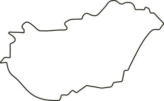 Map of Hungary. Outline map vector illustration