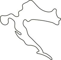 Map of Croatia. Simple outline map vector illustration