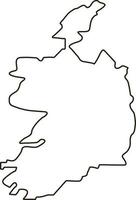 Map of Ireland. Outline map vector illustration