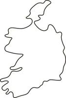 Map of Ireland. Simple outline map vector illustration