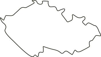 Map of Czech. Outline map vector illustration