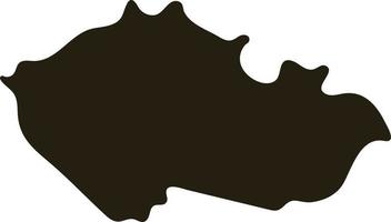 Map of Czech. Solid simple silhouette map vector illustration