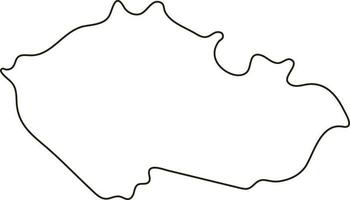 Map of Czech. Simple outline map vector illustration