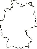 Map of Germany. Outline map vector illustration