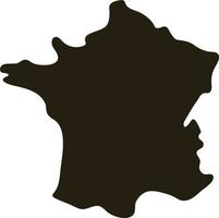 Map of France. Solid simple silhouette map vector illustration