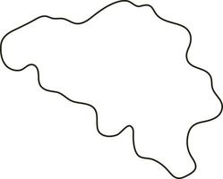 Map of Belgium. Simple outline map vector illustration