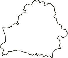 Map of Belarus. Outline map vector illustration