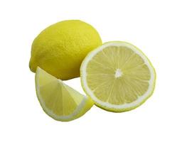 Lemon isolated on white background with clipping path photo