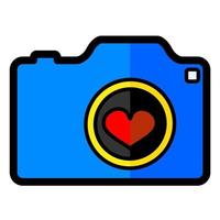 Camera line icon isolated on a white background. vector