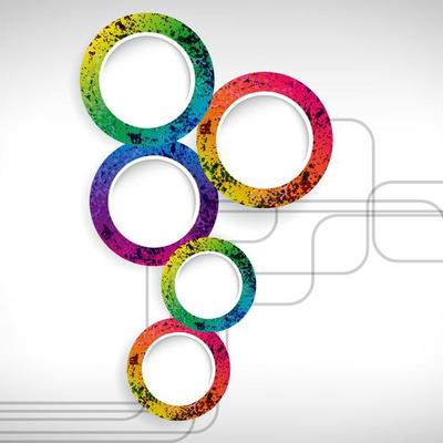 abstract background with round frames.