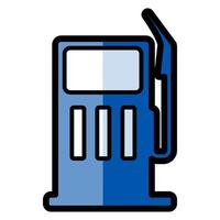 gasolinera, dispensador, icono de línea vectorial aislado en un fondo blanco. vector