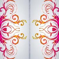 Abstract vector background with floral item.