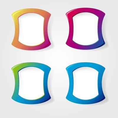Set of bright labels. Vector.