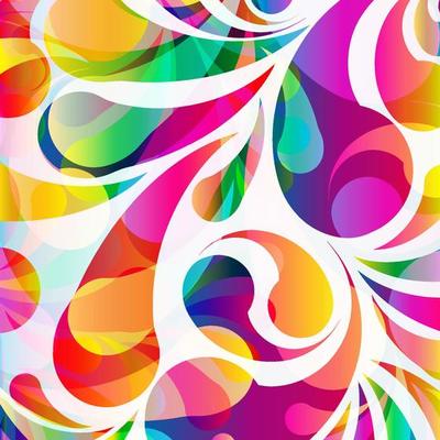 Abstract colorful arc-drop background. Vector.