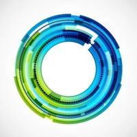 Abstract bright techno circles frame vector background. Eps 10.