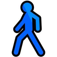 Pedestrian line icon isolated on a white background. vector