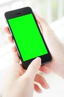 Mobile Phone with green scree photo