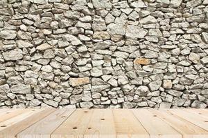 Empty wood table with dark vertical table background photo