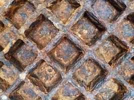 Grunge texture rusty metal plate orange oxidized steel iron graphics background photo