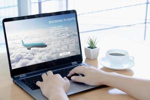 Booking Flight Travel Website Concept photo